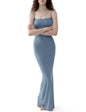 PUMIEY Women's Slip Maxi Dress Sexy Ribbed Bodycon Dresses Long Dress