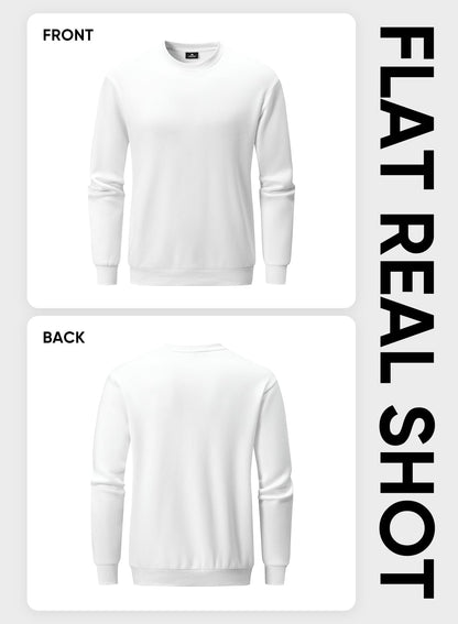 JMIERR Men's Casual Long Sleeves Crewneck Sweatshirts Cotton Pullover Sweatshirt for Men
