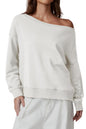 QINSEN Womens Oversized Sweatshirt Long Sleeve Off The Shoulder Pullover Casual Comfy Fall Outfits