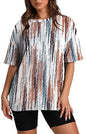Oversized T Shirts for Women Summer Crewneck Short Sleeve Basic Tops Loose Fit