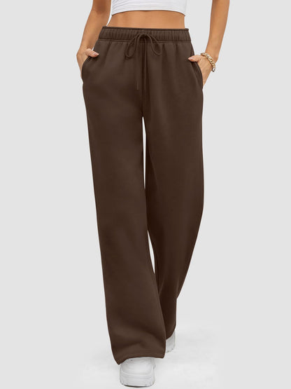 ATHMILE Womens Sweatpants 2024 Baggy Wide Fleece Lined Straight Leg Pants