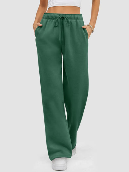ATHMILE Womens Sweatpants 2024 Baggy Wide Fleece Lined Straight Leg Pants