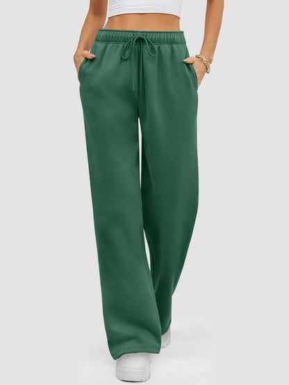 ATHMILE Womens Sweatpants 2024 Baggy Wide Fleece Lined Straight Leg Pants
