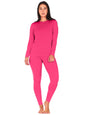 Thermajane Long Johns Thermal Underwear for Women Fleece Lined Base Layer Pajama Set Cold Weather