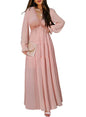 BLENCOT Womens Casual Boho Deep V Neck Short Sleeve Long Dress