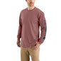 Carhartt Men's Loose Fit Heavyweight Long-Sleeve Logo Sleeve Graphic T-Shirt