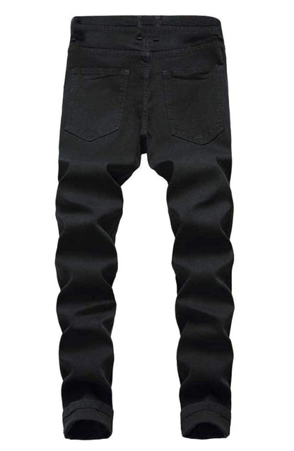 Men's Ripped Skinny Stretch Distressed Destroyed Slim Jeans Denim Pants