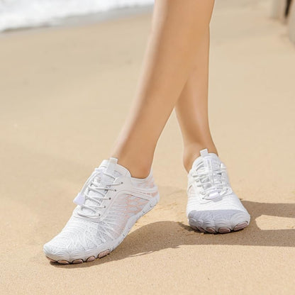 Barefoot Shoes for Women, Quick Dry Non-Slip Aqua Swim Shoes, Breathable Slip-on Beach Wide Toe Water Shoes, Lightweight Hike Footwear Barefoot Womens for Walking, Fishing, Surfing, Yoga