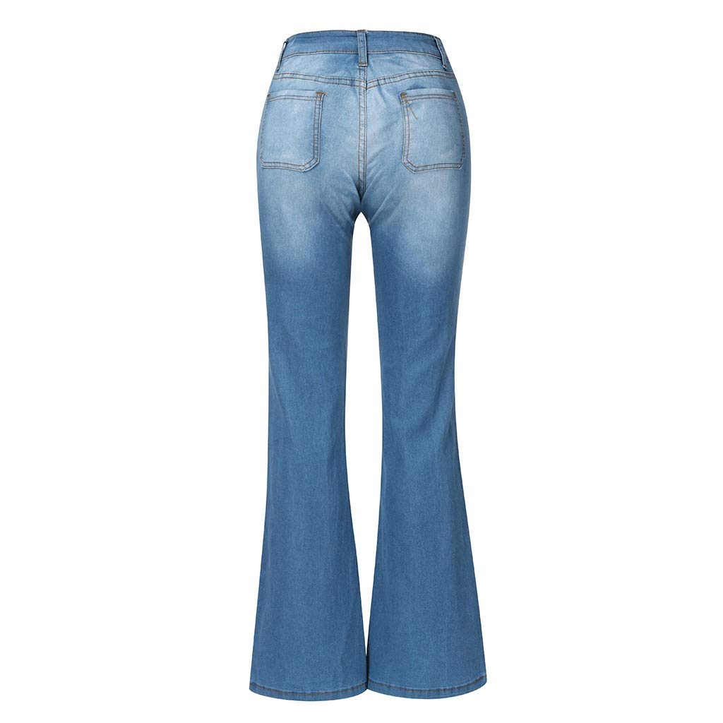 Women's Wide Leg Jeans High Waist Stretchy Classic High Rise Slimming Jeggings Cropped Wide-Leg Jeans