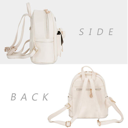 I IHAYNER Girls Bowknot Cute Leather Backpack Mini Backpack Purse for Women
