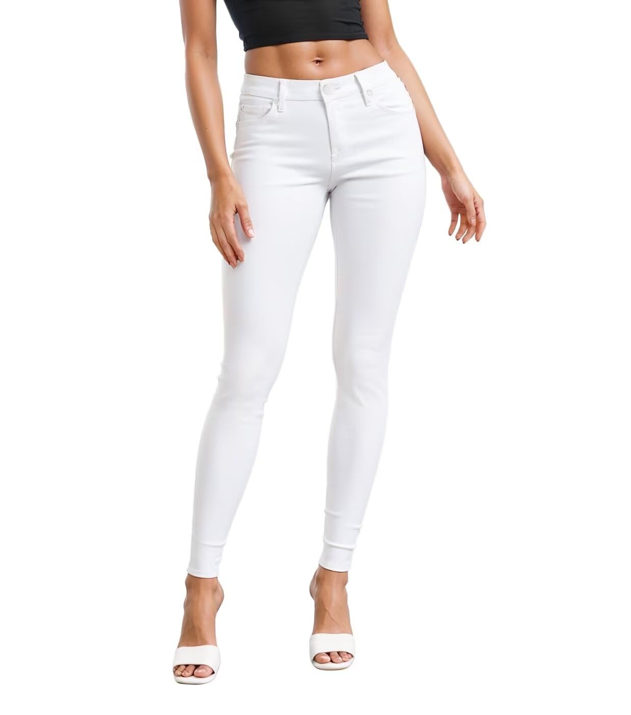 Hybrid & Company Womens Hyper Ultra Stretch Comfy Skinny Leg Work Casual Pants