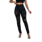 Women's Ripped Jeans Stretch Skinny Jean Trendy Leg with Holes