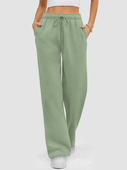 ATHMILE Womens Sweatpants 2024 Baggy Wide Fleece Lined Straight Leg Pants