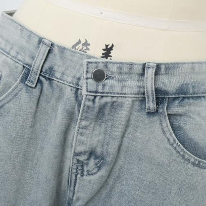 Women's Wide Leg Jeans High Waist Stretchy Classic High Rise Slimming Jeggings Cropped Wide-Leg Jeans