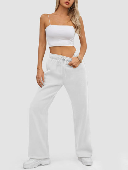 ATHMILE Womens Sweatpants 2024 Baggy Wide Fleece Lined Straight Leg Pants