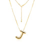 Bubble Letter Necklace Gold Initial Necklace for Women Trendy Balloon Letter Necklace Dainty Gold Necklaces for Women Birthday Christmas Gifts for Women Her Wife Mom Girlfriend Teen Girl