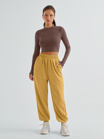 Yovela Sweatpants Women Baggy High Waisted Sweat Pants Fall Clothes Casual Joggers Y2k Aesthetic Warm Trousers with Pockets