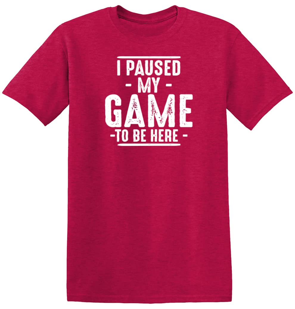 I Paused My Game to Be Here Graphic Tees Men Gaming Gamer Novelty Funny T Shirt