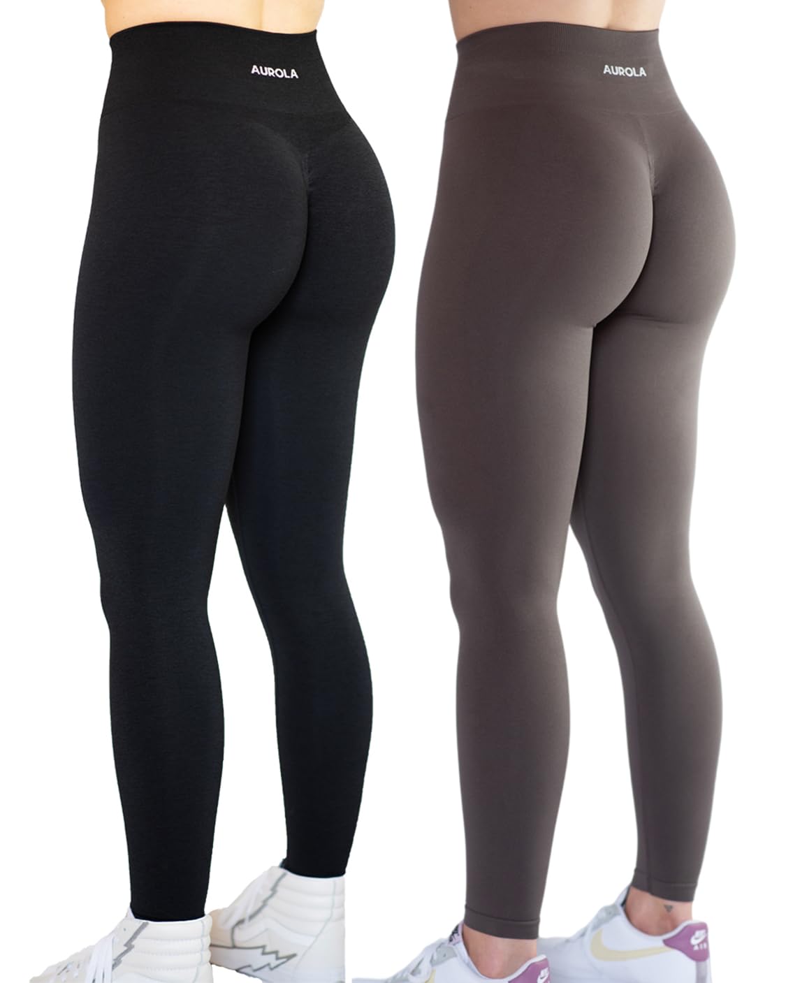 AUROLA Workout Leggings for Women Seamless Scrunch Tights Tummy Control Gym Fitness Girl Sport Active Yoga Pants