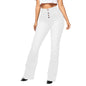 Women's Wide Leg Jeans High Waist Stretchy Classic High Rise Slimming Jeggings Cropped Wide-Leg Jeans