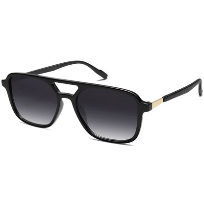 SOJOS Retro Aviator Sunglasses for Women Men,Trendy Rectangle Womens Mens Shades Sun Glasses SJ2202