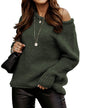 BTFBM Women Casual Long Sleeve Fall Sweaters Crew Neck Solid Color Soft Ribbed Knitted Oversized Pullover Loose Fit Jumper
