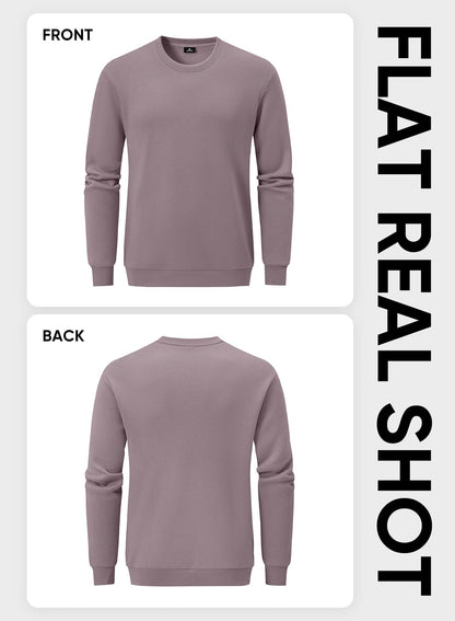 JMIERR Men's Casual Long Sleeves Crewneck Sweatshirts Cotton Pullover Sweatshirt for Men