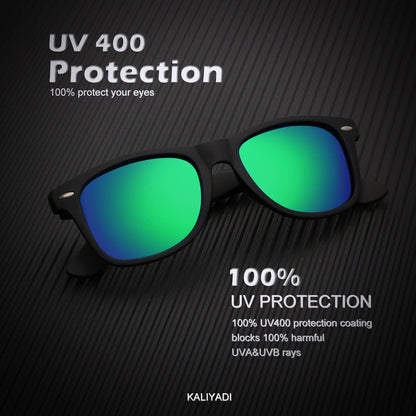 KALIYADI Polarized Sunglasses for Men and Women Matte Finish Sun glasses Color Mirror Lens UV Blocking (3 Pack)