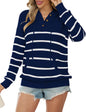 CiCiBird Women Fall Hoodies Sweater Knit V Neck Tops Oversized Fashion Pullover Casual Long Sleeve Shirts with Pockets