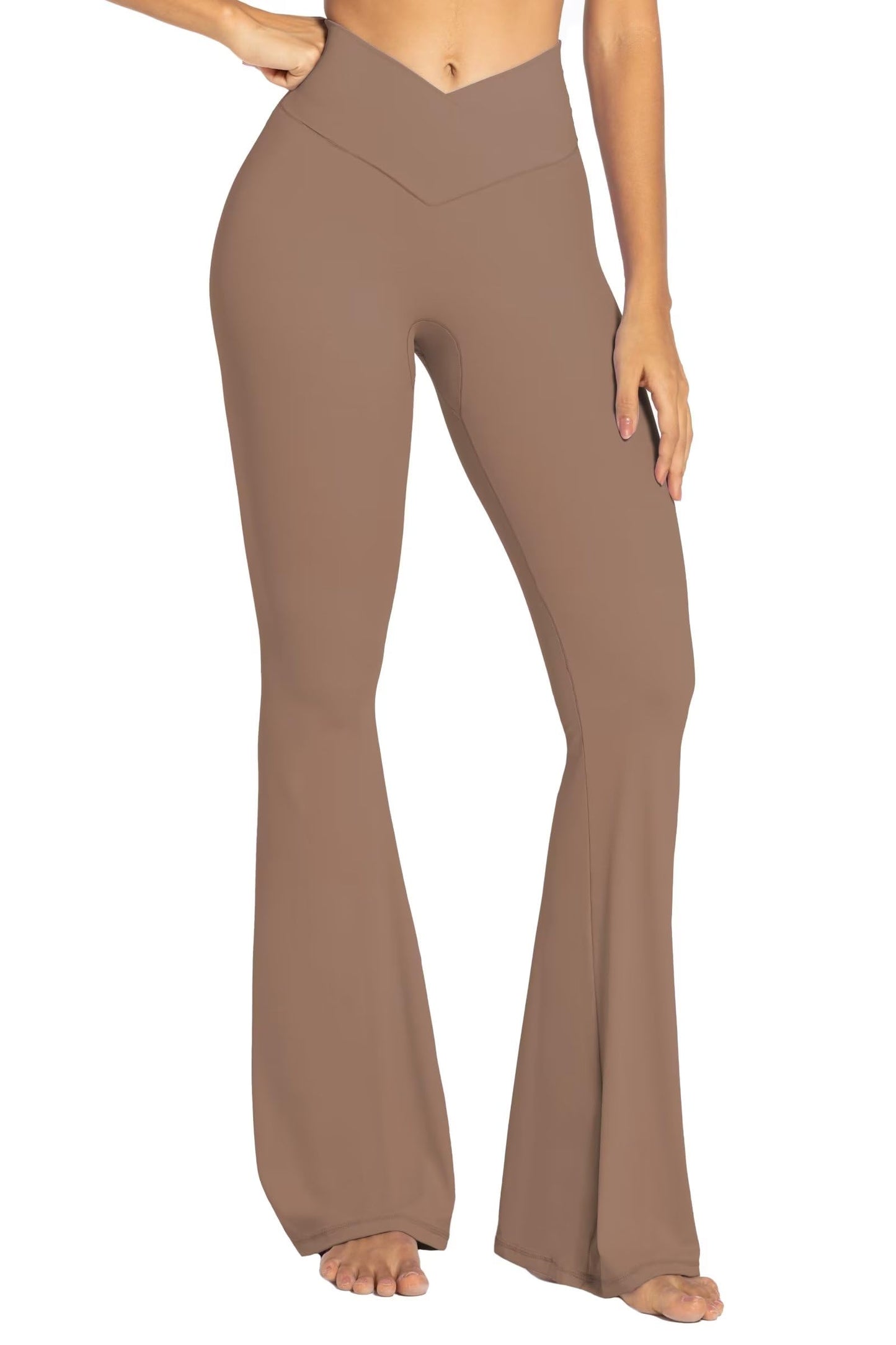 Sunzel Womens Flare Leggings with Tummy Control Crossover Waist and Wide Leg