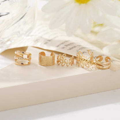 5 Pcs Gold Ear Cuffs for Women Non Piercing Ear Cuff Earrings Clip on Earring Set Huggie Hoop Earrings Cartilage Earrings Stack Jewelry for Women