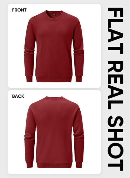 JMIERR Men's Casual Long Sleeves Crewneck Sweatshirts Cotton Pullover Sweatshirt for Men