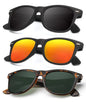 KALIYADI Polarized Sunglasses for Men and Women Matte Finish Sun glasses Color Mirror Lens UV Blocking (3 Pack)