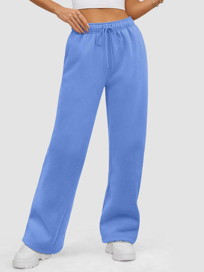 ATHMILE Womens Sweatpants 2024 Baggy Wide Fleece Lined Straight Leg Pants