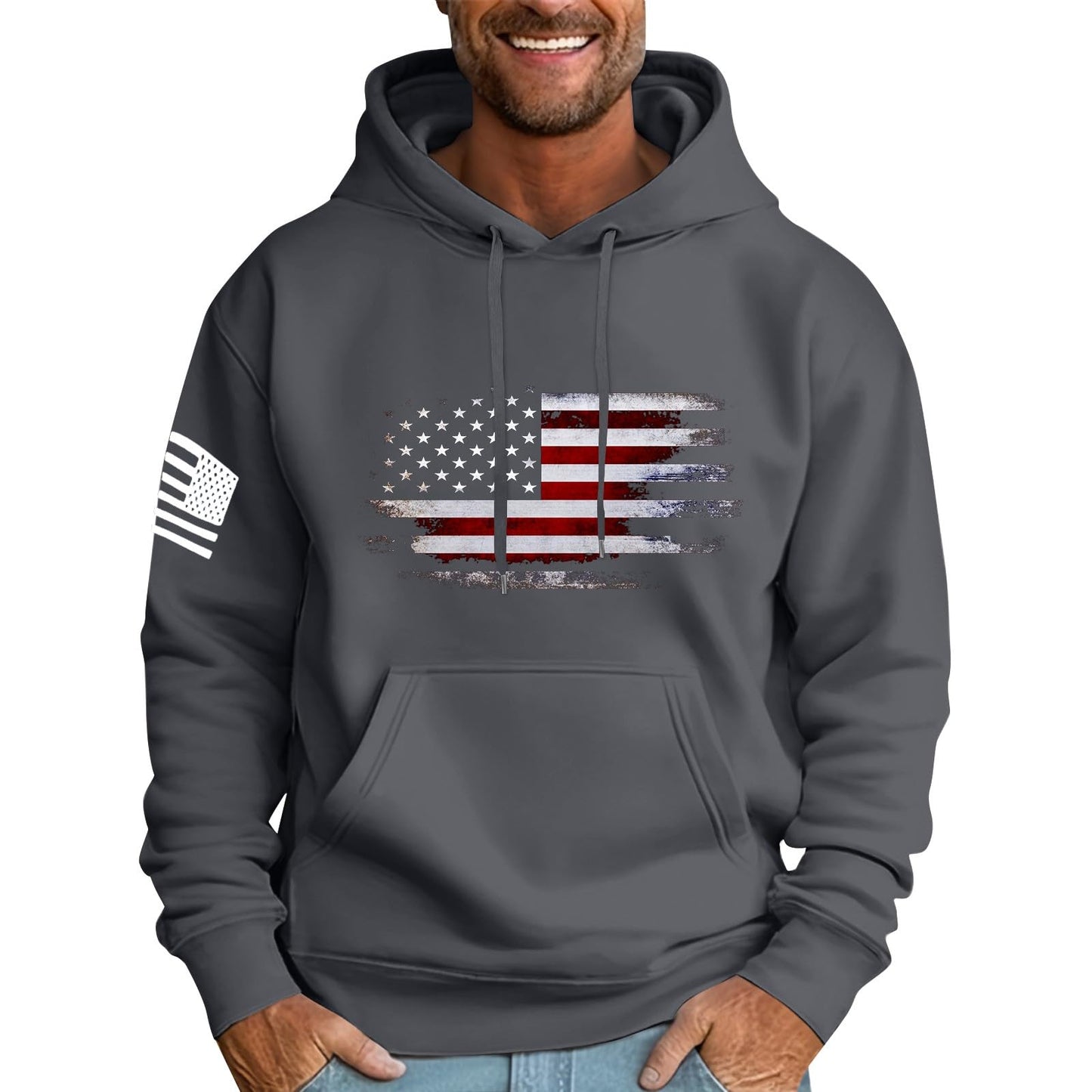 Men'S Trendy Hoodies Oversized Fleece Sweatshirts Fall Long Sleeve Hoodie Big and Tall Graphic Hoodie With Pockets