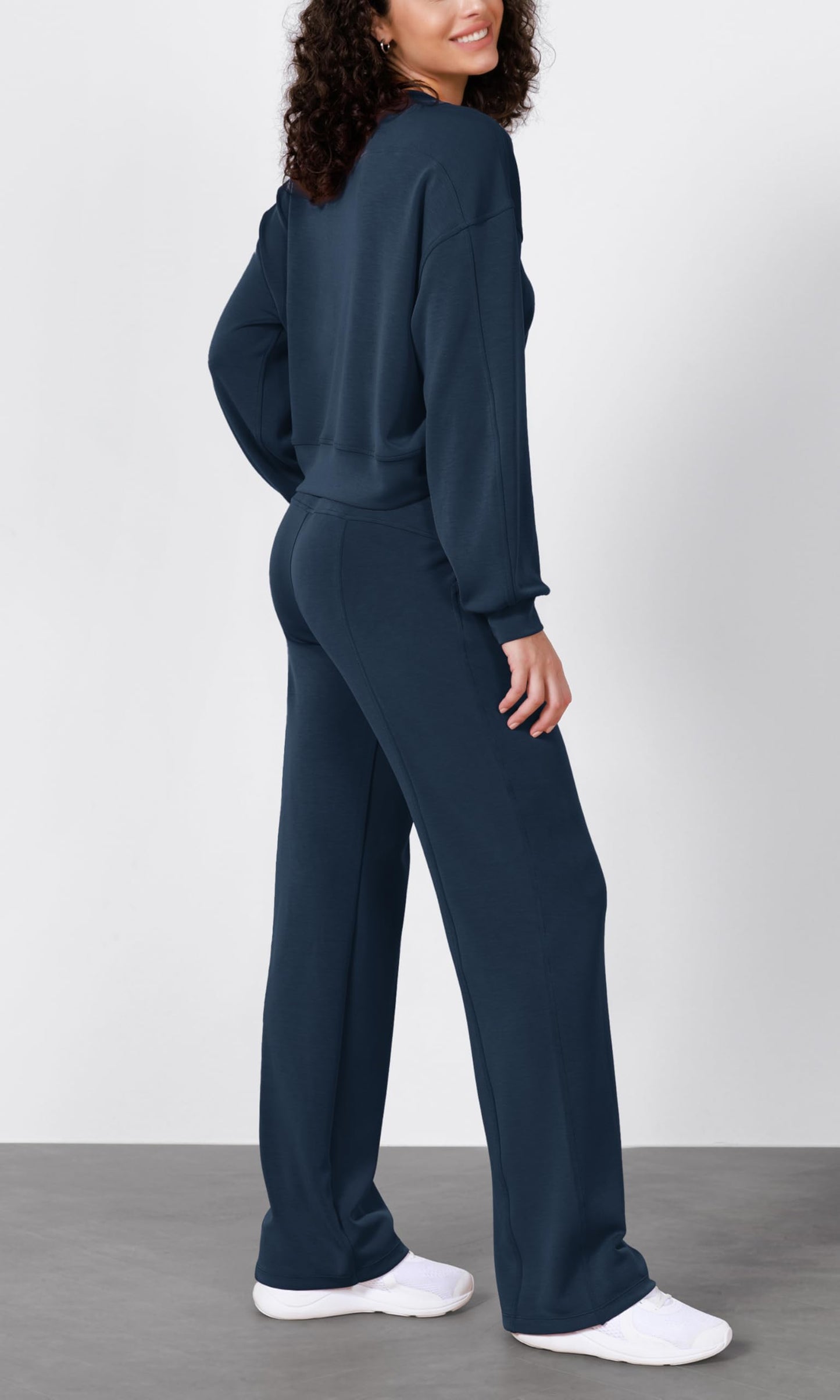 ODODOS Women's Modal Soft Wide Leg Pants with Pockets Adjustable Shockcord High Waist Casual Lounge Pants-27/29/31" Inseam
