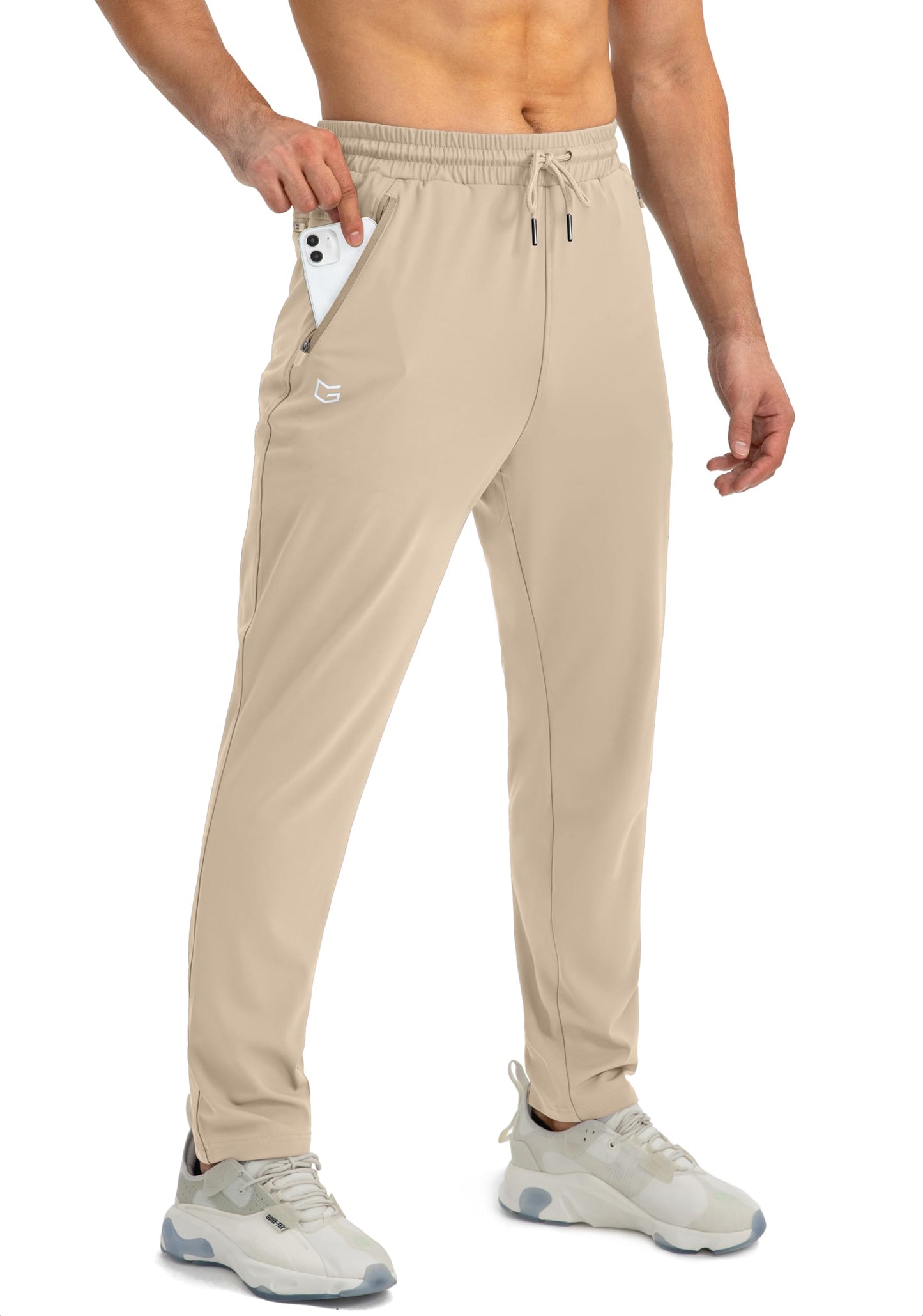 G Gradual Men's Sweatpants with Zipper Pockets Tapered Joggers for Men Athletic Pants for Workout, Jogging, Running