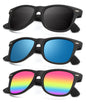 KALIYADI Polarized Sunglasses for Men and Women Matte Finish Sun glasses Color Mirror Lens UV Blocking (3 Pack)