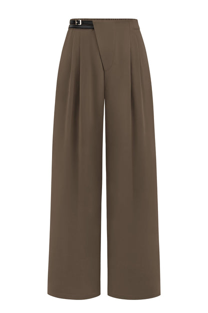 PRETTYGARDEN Women's Wide Leg Pants Dressy High Waisted Business Casual Work Office Suit Palazzo Pant Trousers