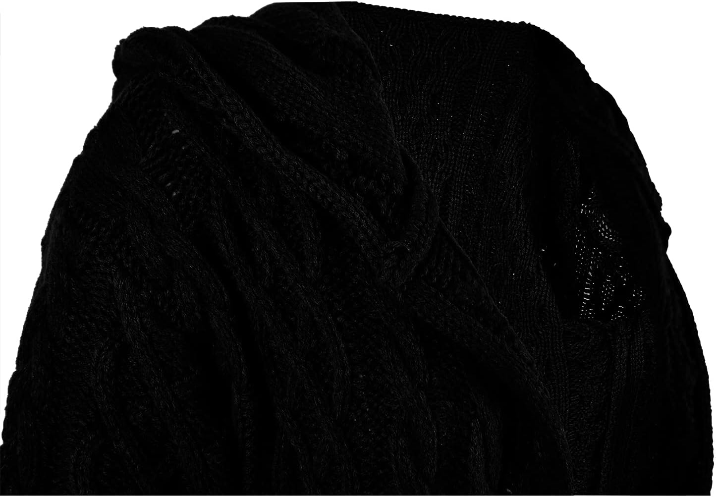 NIUBIA Womens Casual Long Sleeve Open Cardigan Warm Hooded Outwear Coat Cable Knit Long Cardigan Sweaters with Pockets