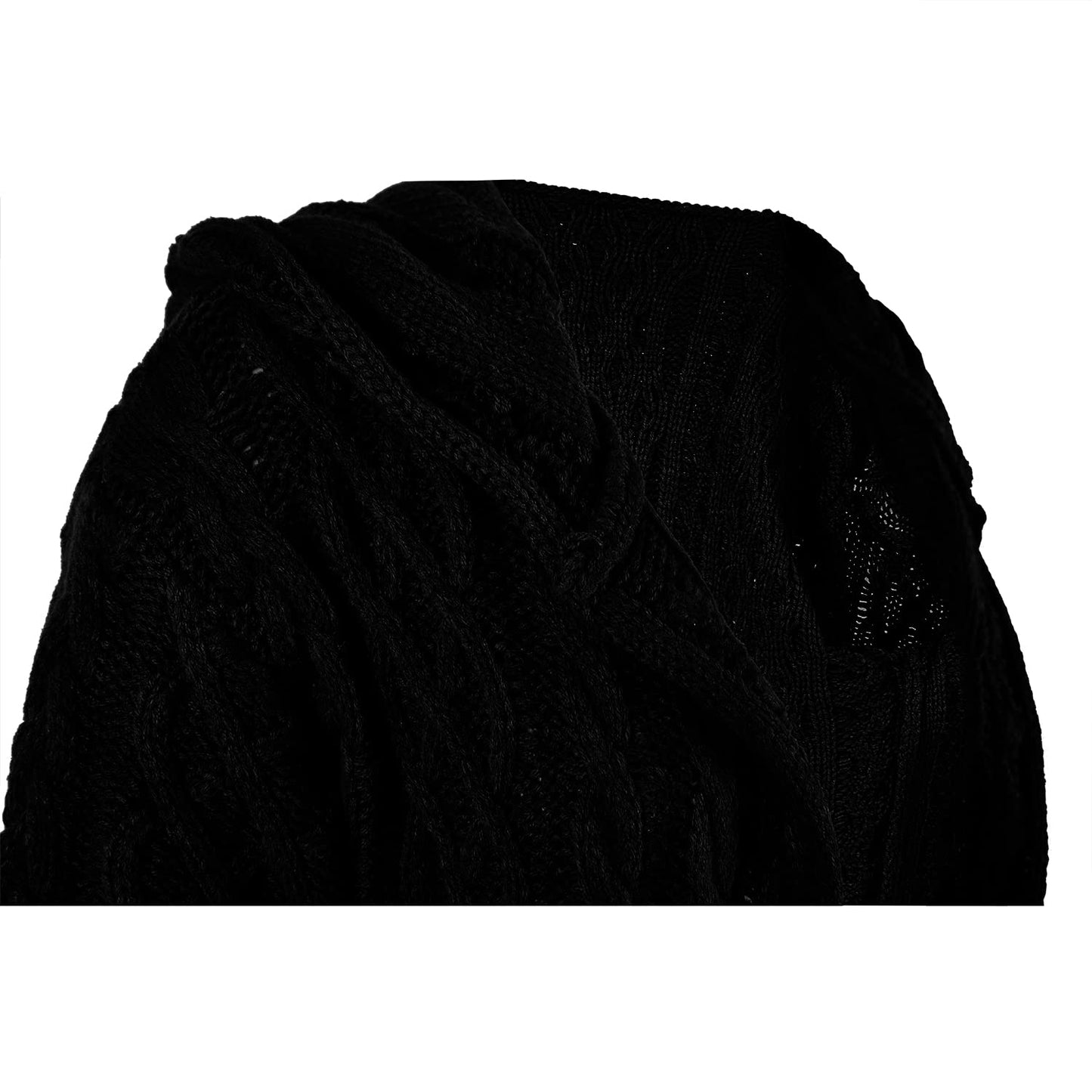 NIUBIA Womens Casual Long Sleeve Open Cardigan Warm Hooded Outwear Coat Cable Knit Long Cardigan Sweaters with Pockets