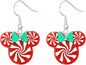Christmas Earrings for Women Cute Colorful Acrylic Christmas Santa Claus Tree Gingerbread Men Earrings Funny Christmas Cat Dinosaur Earrings Xmas New Year Party Earrings Holiday Earrings