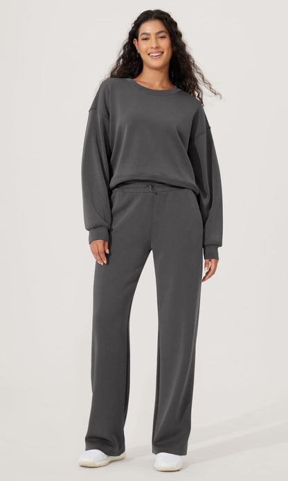 ODODOS Women's Modal Soft Wide Leg Pants with Pockets Adjustable Shockcord High Waist Casual Lounge Pants-27/29/31" Inseam