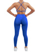 SUUKSESS Women Seamless Workout Sets Strappy Sports Bra High Waist Booty Leggings Outfits