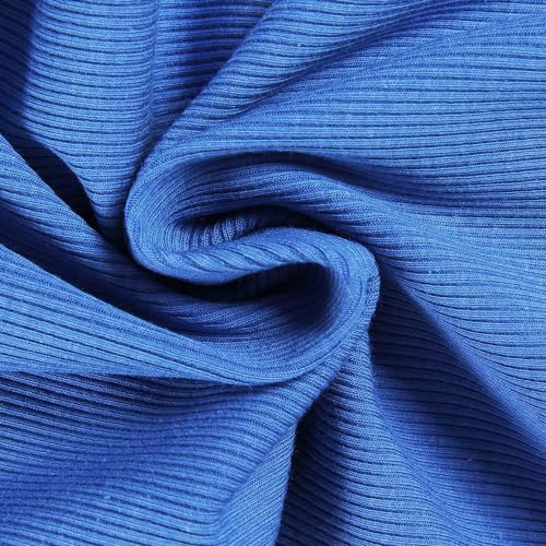 Roselux Women's Summer Scoop Neck Short Sleeve T-Shirts Ribbed Knit Slim Fitted Casual Basic Top
