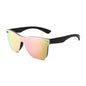 FEISEDY Sunglasses, Rimless Mirrored Sun Glasses with Reflective One-Piece Lens, B4114