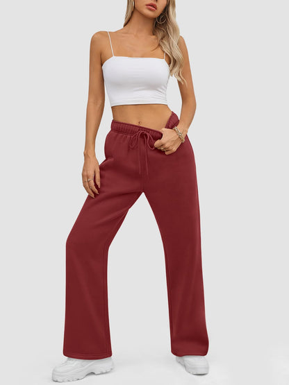 ATHMILE Womens Sweatpants 2024 Baggy Wide Fleece Lined Straight Leg Pants