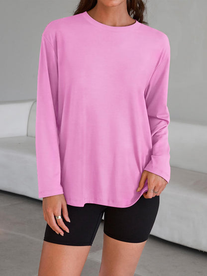 Trendy Queen Womens Oversized Long Sleeve T Shirts Basic Crewneck Tee Fall Tops Casual Workout Fashion Casual Y2K Clothes