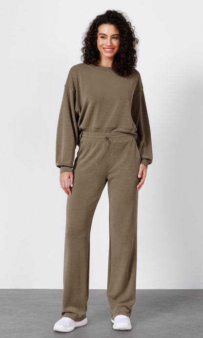 ODODOS Women's Modal Soft Wide Leg Pants with Pockets Adjustable Shockcord High Waist Casual Lounge Pants-27/29/31" Inseam