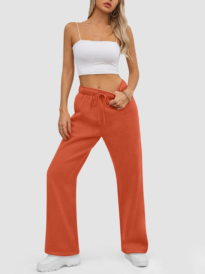 ATHMILE Womens Sweatpants 2024 Baggy Wide Fleece Lined Straight Leg Pants